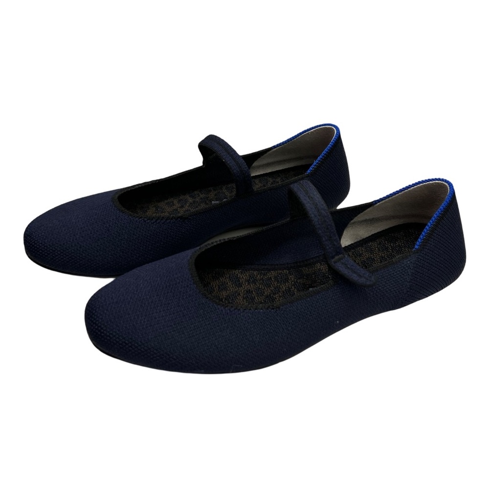 Rothy's The Square Mary Jane Maritime Navy Flats Women's 6